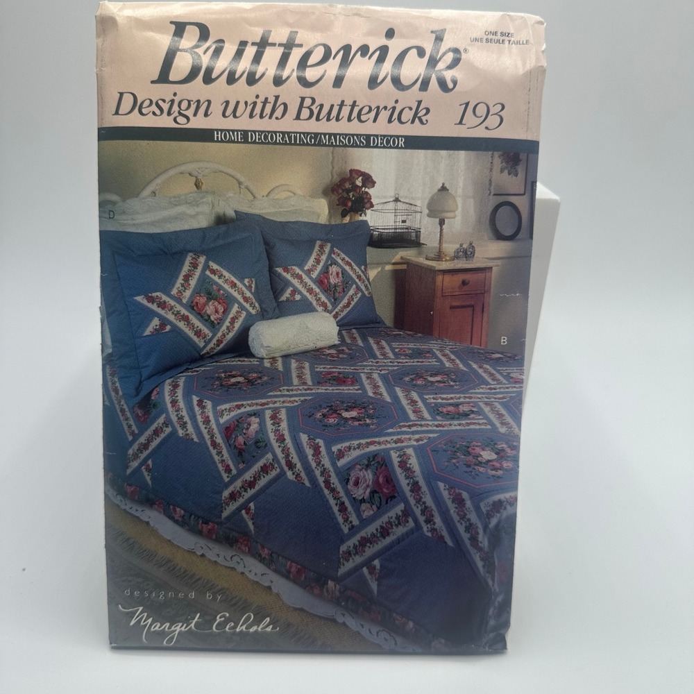 Butterick Sewing Pattern 193 Home Decorating One Size Uncut Factory Folded